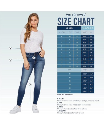 Women's Luscious Curvy 23.5'' Crop Mid-Rise Insta Stretch Juniors (Standard and Plus) Cina $15.54 Jeans