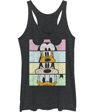 Classic Mickey Crew Crop Women's Racerback Tank Top Black Heather $13.19 Tanks