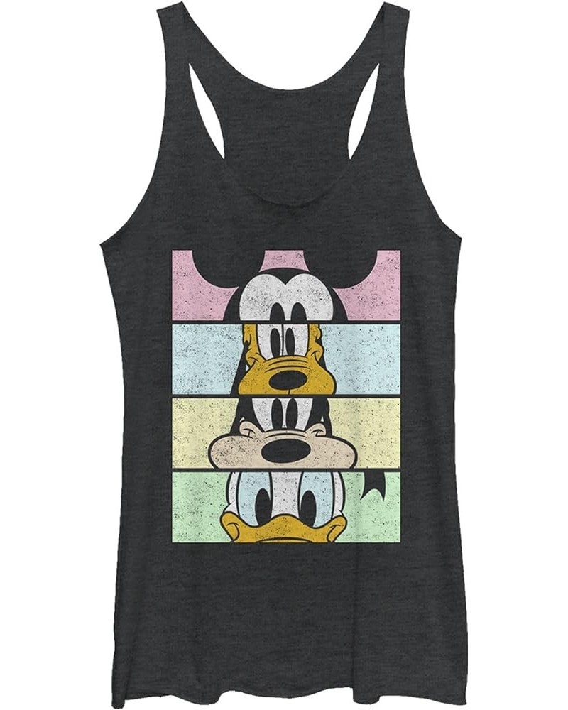 Classic Mickey Crew Crop Women's Racerback Tank Top Black Heather $13.19 Tanks