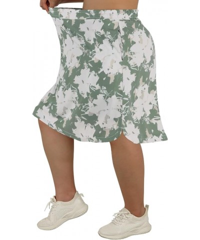 Women Plus Size Skorts Skirts Knee Length Running Skirts for Women with Pockets Beige Camo $18.04 Activewear