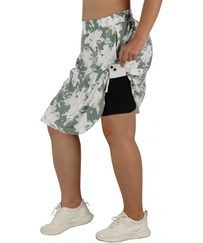 Women Plus Size Skorts Skirts Knee Length Running Skirts for Women with Pockets Beige Camo $18.04 Activewear