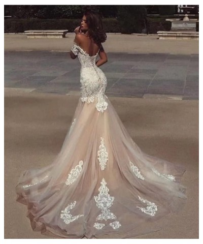 Mermaid Lace Wedding Dresses for Bride 2024 Long Sleeve V-Neck Beach Boho Bridal Gowns with Train for Women C21 White $39.90 ...