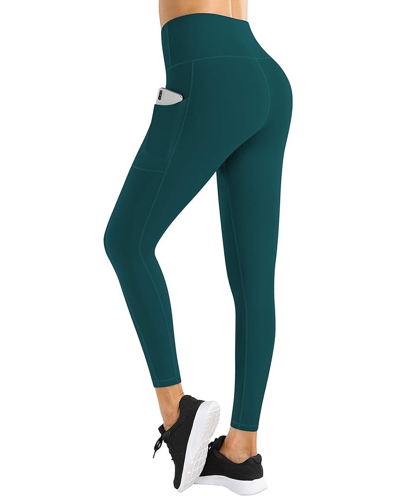 High Waist Yoga Pants with Pockets, Capri Leggings for Women Tummy Control Running 4 Way Stretch Workout Leggings Leggings De...