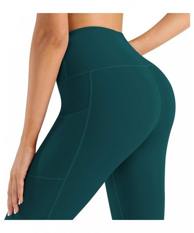 High Waist Yoga Pants with Pockets, Capri Leggings for Women Tummy Control Running 4 Way Stretch Workout Leggings Leggings De...