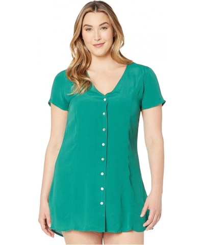 Women's Guilt Button Up Dress Evergreen $21.88 Dresses