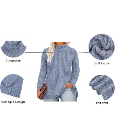 Plus Size V Neck Tops for Women Long Sleeve Lightweight Knitwear Winter Solid Color Loose Casual Sweater Shirt A2-blue $15.11...