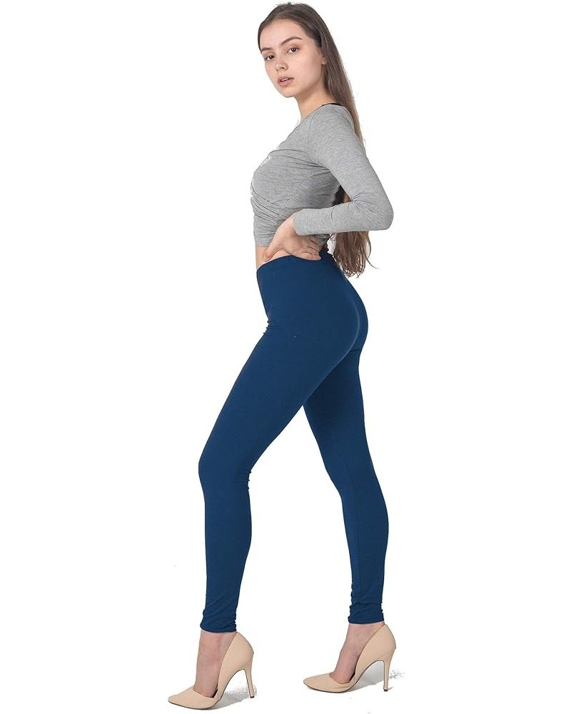 High Waisted Leggings for Women Tummy Control - Extra Soft Fabric, Perfect for Lounging, Yoga, Casual and Formal wear Admiral...