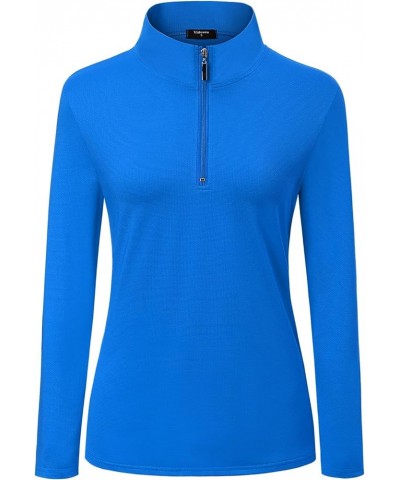 Womens Sleeveless Golf Polo Shirts Lightweight Tennis Sport Tops Long Sleeve Royal Blue $13.99 Shirts