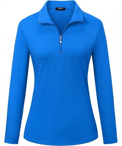 Womens Sleeveless Golf Polo Shirts Lightweight Tennis Sport Tops Long Sleeve Royal Blue $13.99 Shirts