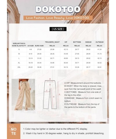 Casual Wide Leg Pants for Women Elastic High Waist Tie Solid Lounge Pants with Pockets Green $22.95 Pants