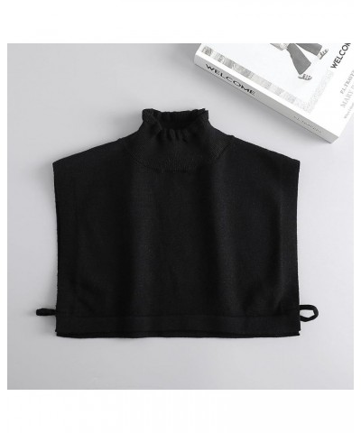 Womens Detachable Dickey Collars Half-Shirt Fake False Collar with Adjustable Straps Floralknitblack $14.40 Blouses