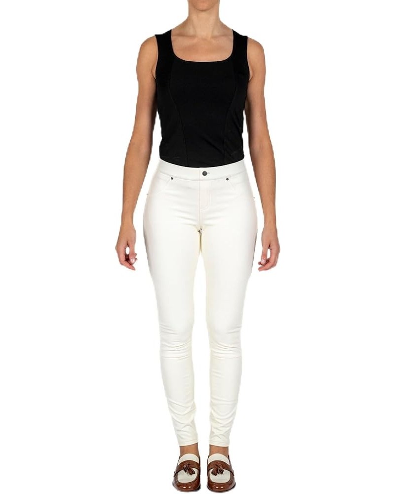 Women's Faux Leather Leggings Star White $14.64 Pants