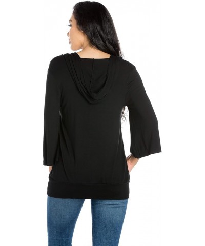 Trendy Oversized Fashion Hoodie Top Black $18.92 Hoodies & Sweatshirts