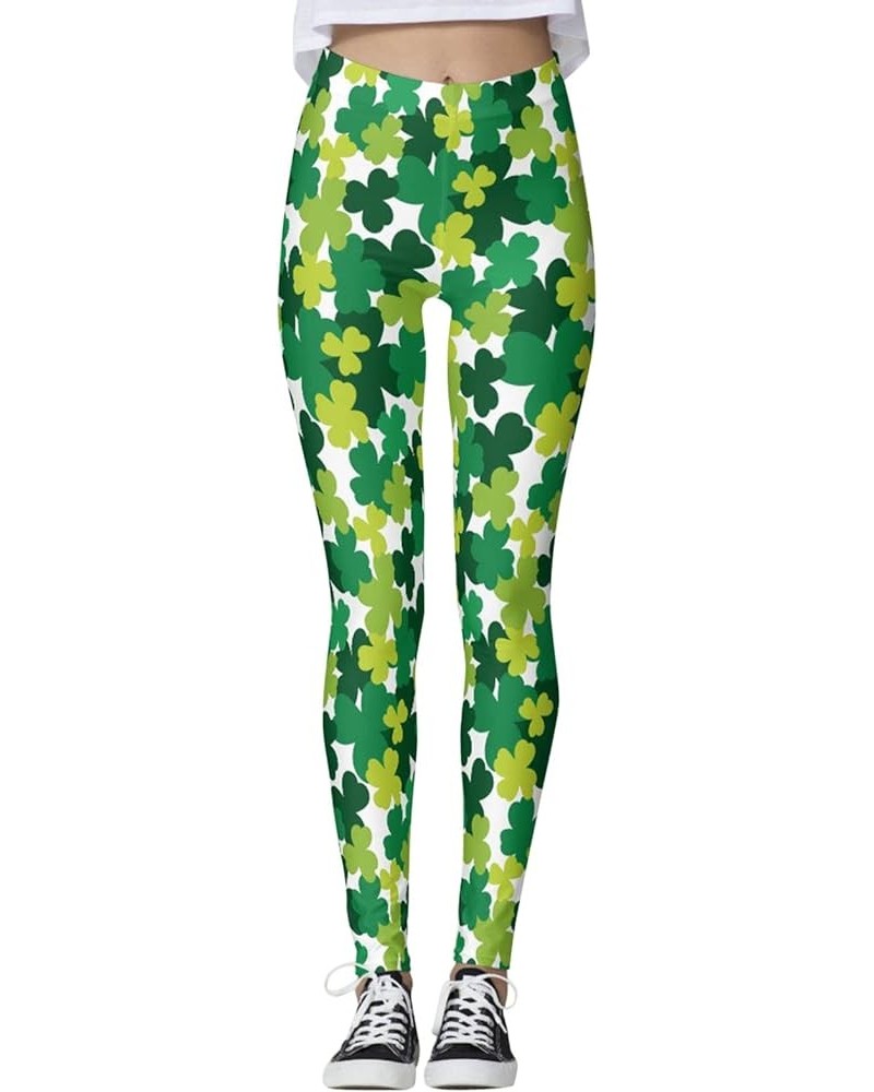 Women's St. Paddy's Day Tummy Control Graphic Leggings Shamrocks St Patrick's Day Yoga Pants Tights Christmas Lift A_a $10.07...