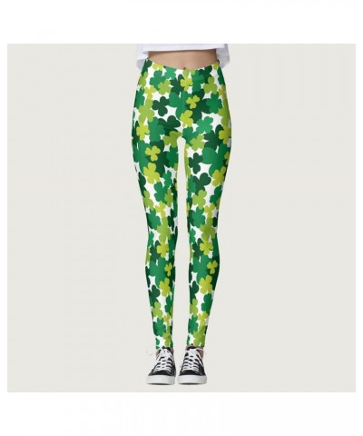 Women's St. Paddy's Day Tummy Control Graphic Leggings Shamrocks St Patrick's Day Yoga Pants Tights Christmas Lift A_a $10.07...