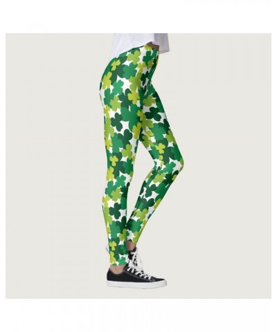 Women's St. Paddy's Day Tummy Control Graphic Leggings Shamrocks St Patrick's Day Yoga Pants Tights Christmas Lift A_a $10.07...