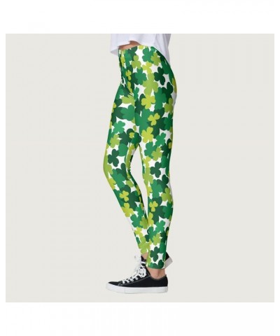 Women's St. Paddy's Day Tummy Control Graphic Leggings Shamrocks St Patrick's Day Yoga Pants Tights Christmas Lift A_a $10.07...