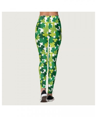 Women's St. Paddy's Day Tummy Control Graphic Leggings Shamrocks St Patrick's Day Yoga Pants Tights Christmas Lift A_a $10.07...