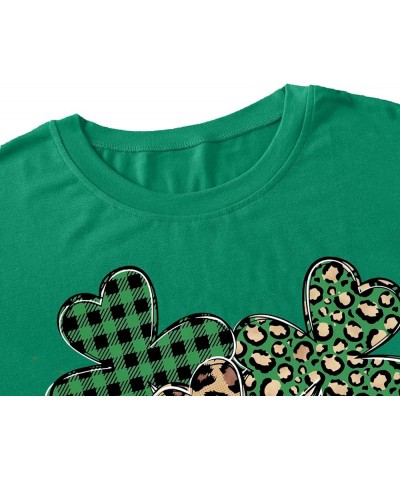 St. Patrick's Day Shirts for Women Shamrock T Shirt St. Paddys Day Lucky Green Clover Short Sleeve Tops Green4 $12.75 T-Shirts