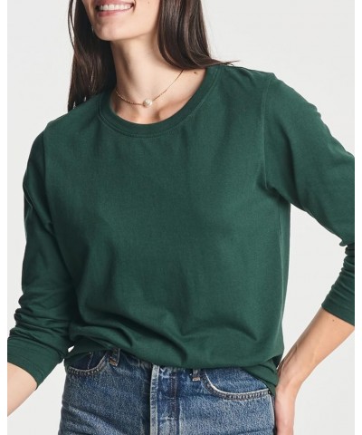 4 Pack: Women's Cotton Classic-Fit Long-Sleeve Crewneck T-Shirt (Available in Plus Size) plus-size Set 4 $18.24 T-Shirts