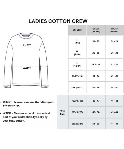 4 Pack: Women's Cotton Classic-Fit Long-Sleeve Crewneck T-Shirt (Available in Plus Size) plus-size Set 4 $18.24 T-Shirts