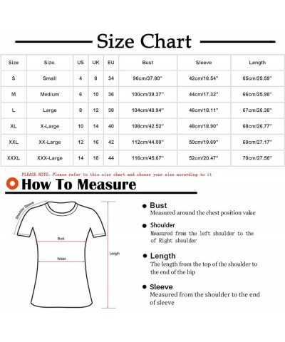 Happy Easter Shirt for Women 3/4 Sleeve Round Neck T Shirts Cute Graphic Tees Loose Holiday Tops 2024 Summer Top 6✌white $6.5...