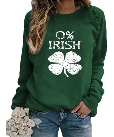 St Patricks Day Sweatshirt Women Long Sleeve Leopard Shamrock St. patricks Shirts Tees A-green $22.03 Hoodies & Sweatshirts