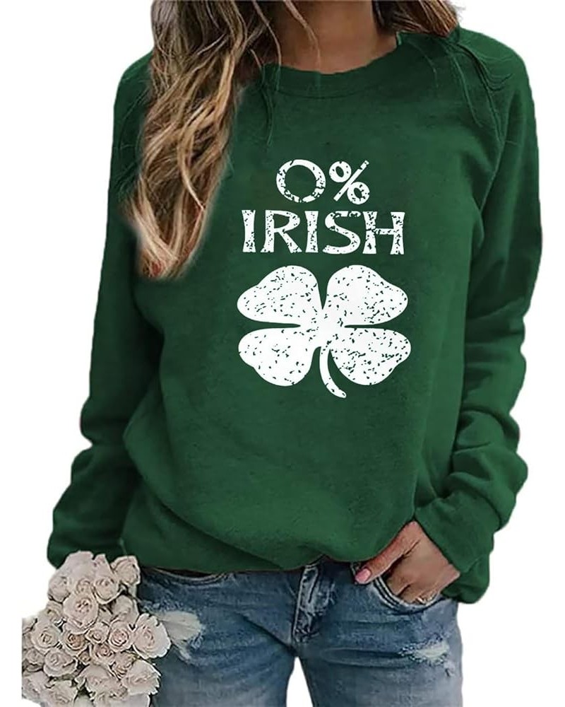 St Patricks Day Sweatshirt Women Long Sleeve Leopard Shamrock St. patricks Shirts Tees A-green $22.03 Hoodies & Sweatshirts