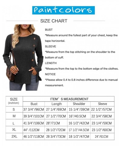 Women's 2024 Casual Ribbed Knit Sweater Fall Chunky Long Sleeve Pullover Tunics Jumper Sweater Tops Black_c22 $17.50 Sweaters