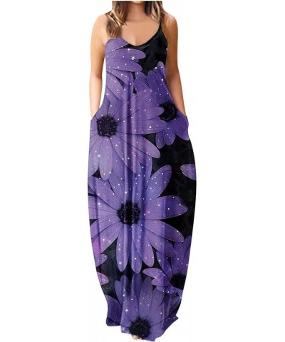 Women's Casual Maxi Dresses Summer Sexy Solid Bodycon Long Dress Floor Length Sleeveless Sundresses Plus Size 08-purple $7.75...