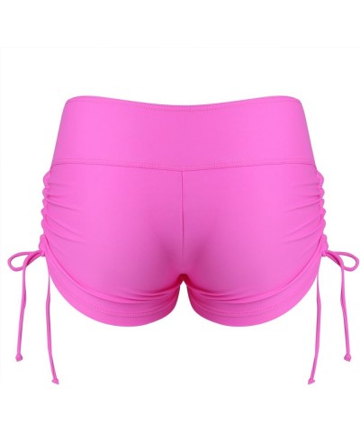 Women's Swim Boardshorts Beach Bikini Bottoms Short Swimwear with Side Ties Hot Pink $8.44 Swimsuits