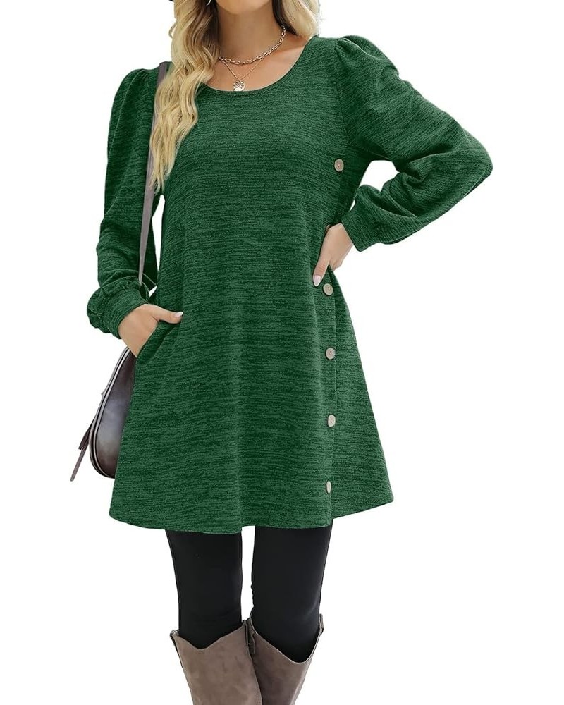 Fall Dresses for Women 2023 Trendy Casual Long Sleeve Dress Loose Fit Swing T-Shirt Dress Winter Dress with Pockets B Dark Gr...