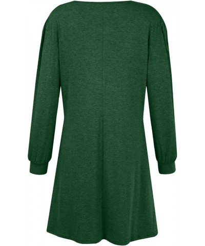 Fall Dresses for Women 2023 Trendy Casual Long Sleeve Dress Loose Fit Swing T-Shirt Dress Winter Dress with Pockets B Dark Gr...