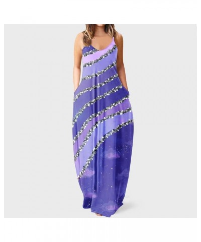 Women's Casual Maxi Dresses Summer Sexy Solid Bodycon Long Dress Floor Length Sleeveless Sundresses Plus Size 09-purple $7.75...