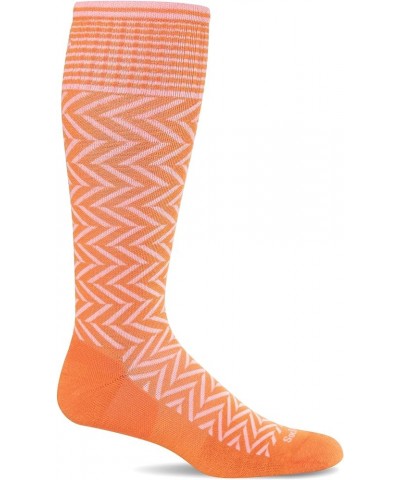 Women's Chevron Moderate Graduated Compression Sock Apricot $19.59 Activewear