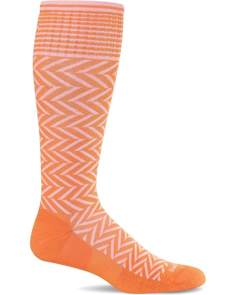 Women's Chevron Moderate Graduated Compression Sock Apricot $19.59 Activewear