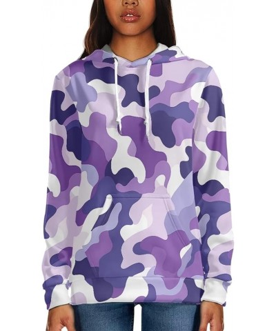 Women's College Sweatshirts Long Sleeve Drawstring Hoodies for Teen Girls Sport Hooeded Pullover Size XS-6XL 00-purple Camo $...