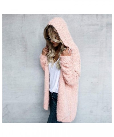 Women's Fleece Oversized Sweatshirt Fuzzy Zip Up Pullover Long Sleeve Plus Size Tops Sherpa Jackets With Pockets 7a-pink $12....