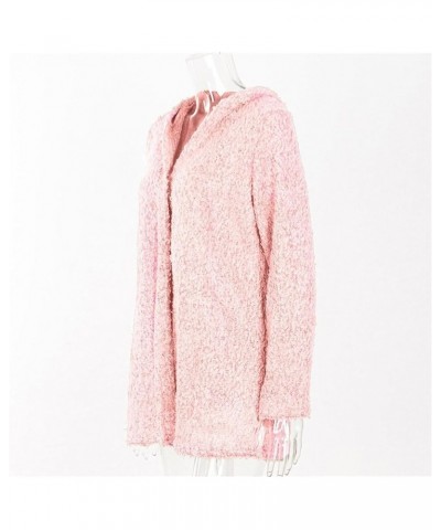 Women's Fleece Oversized Sweatshirt Fuzzy Zip Up Pullover Long Sleeve Plus Size Tops Sherpa Jackets With Pockets 7a-pink $12....