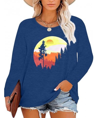 Women Plus Size Top Cute Funny Inspirational Kind Graphic Tees Tops K-03 Blue $11.52 Activewear