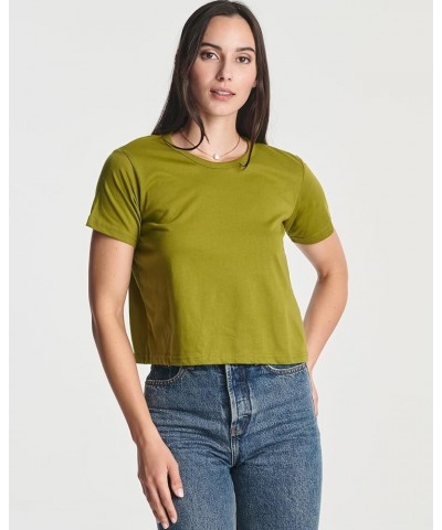 4 Pack: Women's Cotton Short Sleeve Crop Top – Cropped Casual Crew Neck T-Shirts (Available in Plus Size) Standard Set 4 $16....