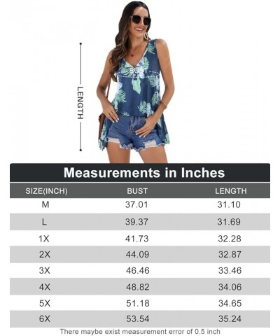 Women's Tunics Tank Tops Sleeveless Loose Fit T-Shirt with Flare Hem Comfy Swing Blouse (Available in Plus Size) 14-steelblue...