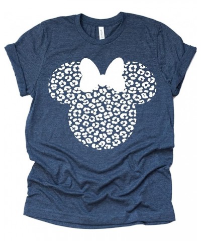 Leopard, Minnie Shirt, Cheetah Minnie Shirt, Animal Kingdom Shirt, Safari Shirt Casual Short Sleeve Shirt Navy $14.49 T-Shirts