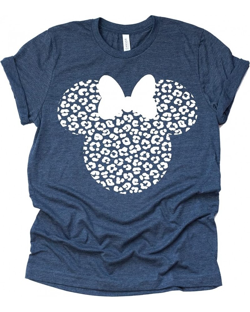 Leopard, Minnie Shirt, Cheetah Minnie Shirt, Animal Kingdom Shirt, Safari Shirt Casual Short Sleeve Shirt Navy $14.49 T-Shirts