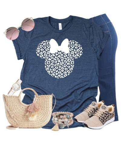 Leopard, Minnie Shirt, Cheetah Minnie Shirt, Animal Kingdom Shirt, Safari Shirt Casual Short Sleeve Shirt Navy $14.49 T-Shirts