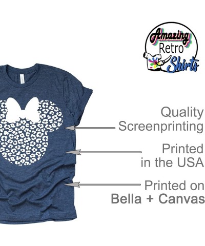 Leopard, Minnie Shirt, Cheetah Minnie Shirt, Animal Kingdom Shirt, Safari Shirt Casual Short Sleeve Shirt Navy $14.49 T-Shirts