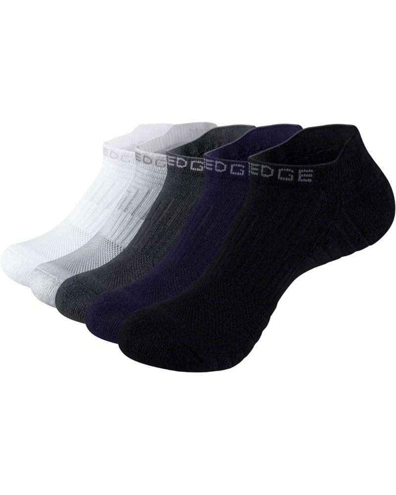 Womens Low Cut Ankle Socks Moisture Wicking Cotton Cushioned Running Athletic Socks For Women 5-12, 5 Pairs Multicolored $11....