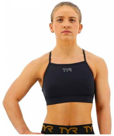 Women's High Neck Performance Sports Bra Black $25.50 Lingerie