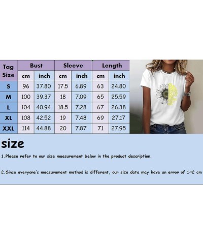 Women's T Shirts Short Sleeve Tees Sunflower Graphic Loose Summer Tops St Patricks Day Shirts for Women A3-white $18.87 Activ...