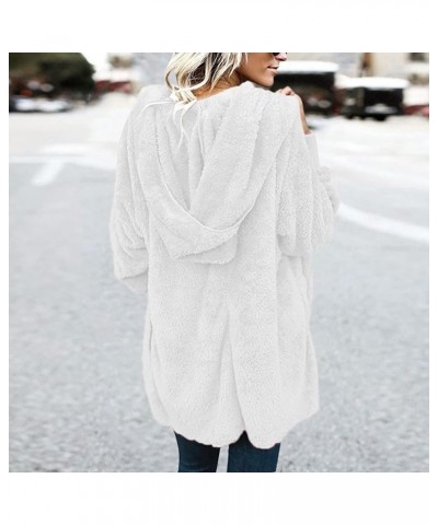 Winter Coats for Women 2023 Fleece Lined Sherpa Jacket Womens Long Sleeve Plus Size Zip Up Hoodie Clothes Outfits Win3-white ...